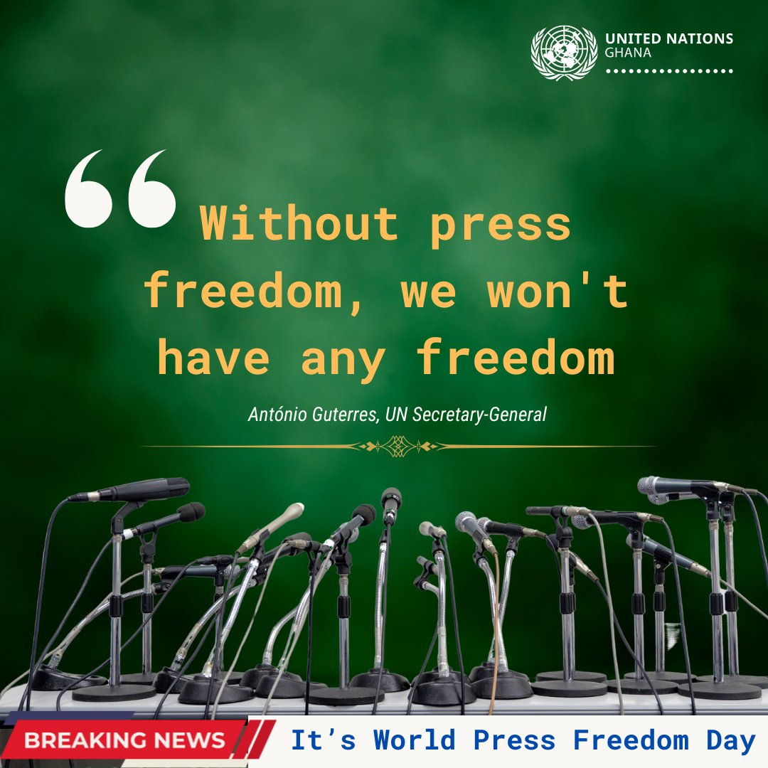 Without press freedom, we won't have any freedom'~ @antonioguterres on #PressFreedomDay