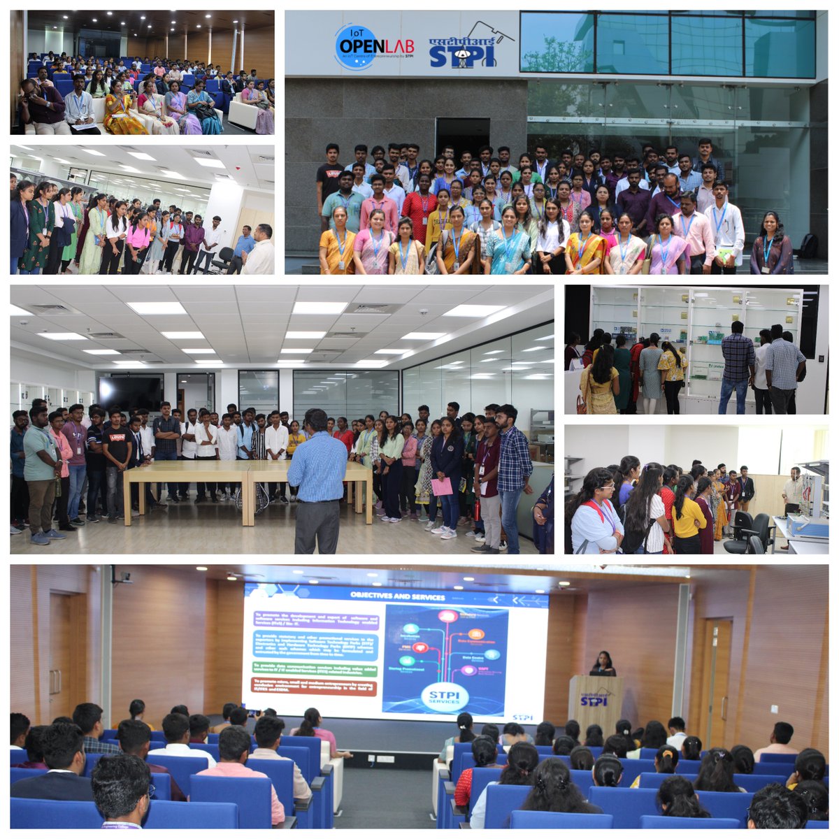 Students from CITY Engineering College, Dept of MCA, AI/ML and ISE, visited IoT OpenLab for an Industrial Visit. Students were briefed about STPI Services, CoEs & new internship program introduced for students with IoT and Electronic Hardware projects. @arvindtw @Shail2108