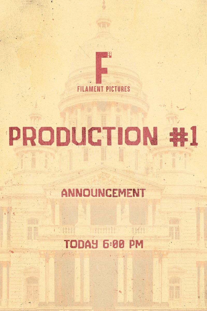 #DirectorNelson in #FilamentPictures first production film announcement today eve 6.00pm