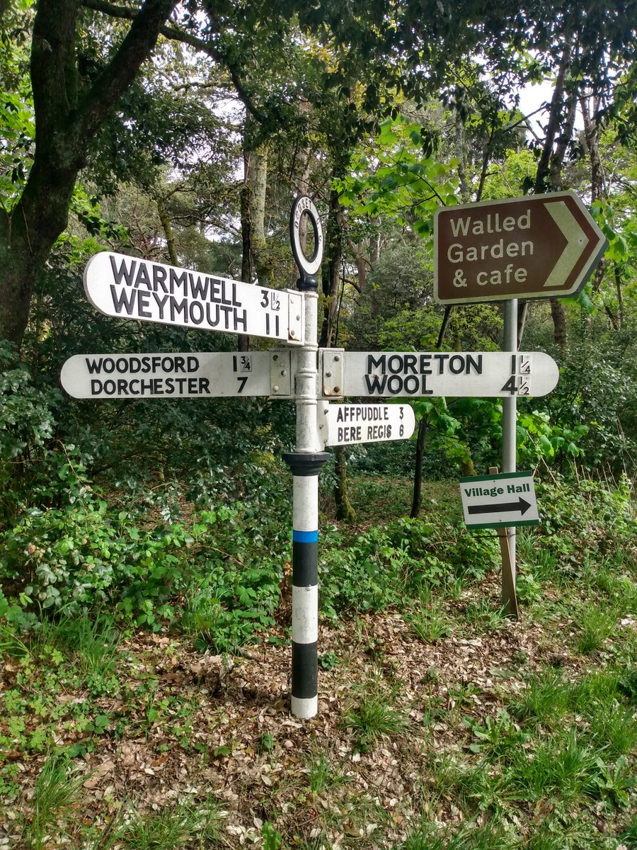 Finger post and bonus brown sign near Crossways, Dorset. #FingerpostFriday @FingerpostFriday