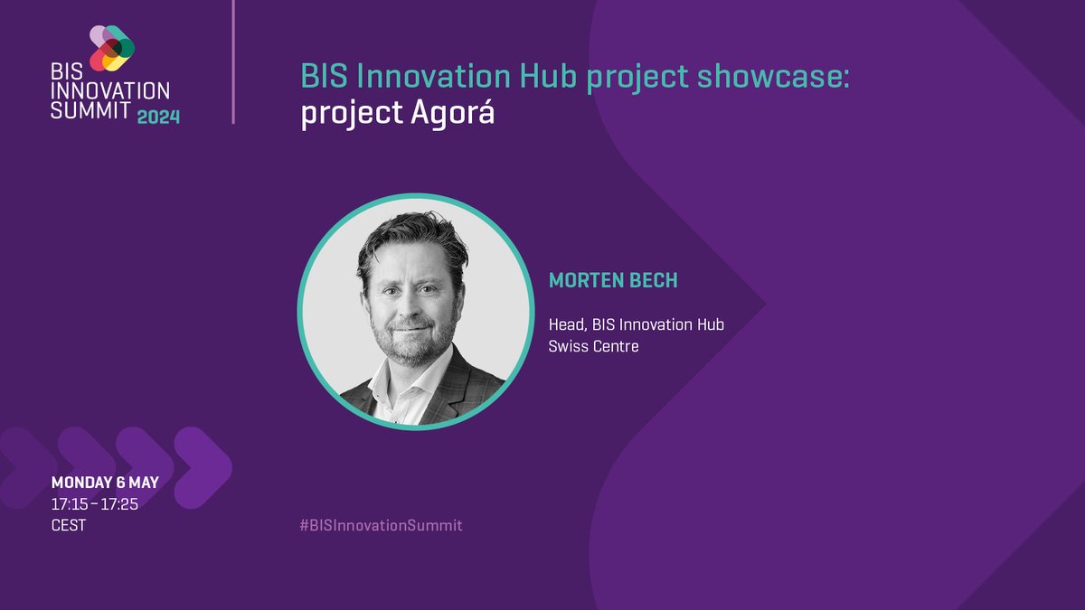 Central banks and the banking sector have recently embarked on a major project to explore the #tokenisation of cross-border #payments. Morten Bech presents Project Agorá at the #BISInnovationSummit bis.org/events/bis_inn…