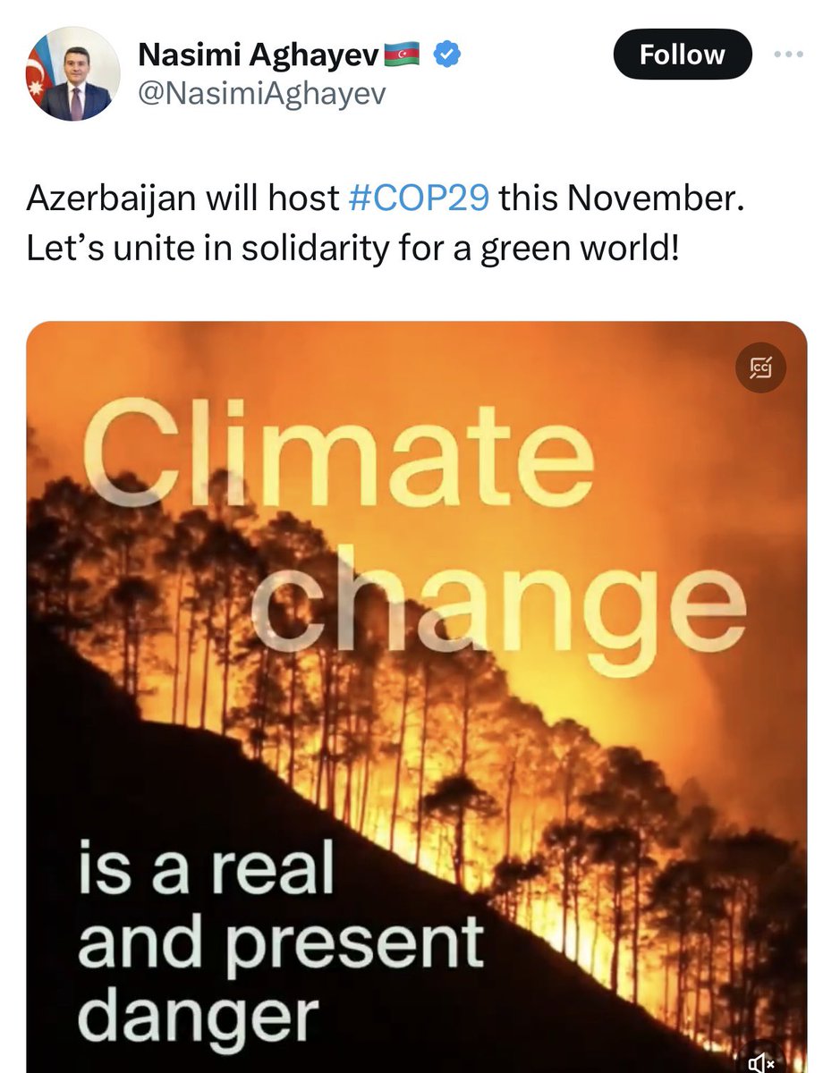 ➖Left:   What Azerbaijan does. 
➖Right: What Azerbaijan says. 
#COP29 @UNFCCC @ClimateAtState