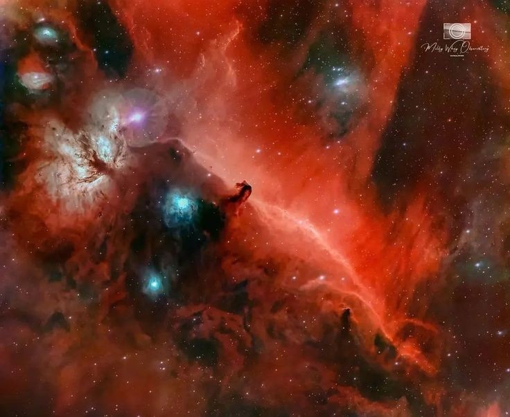 IC434 Horsehead and Flame nebula in Orión 📷 astroBin .