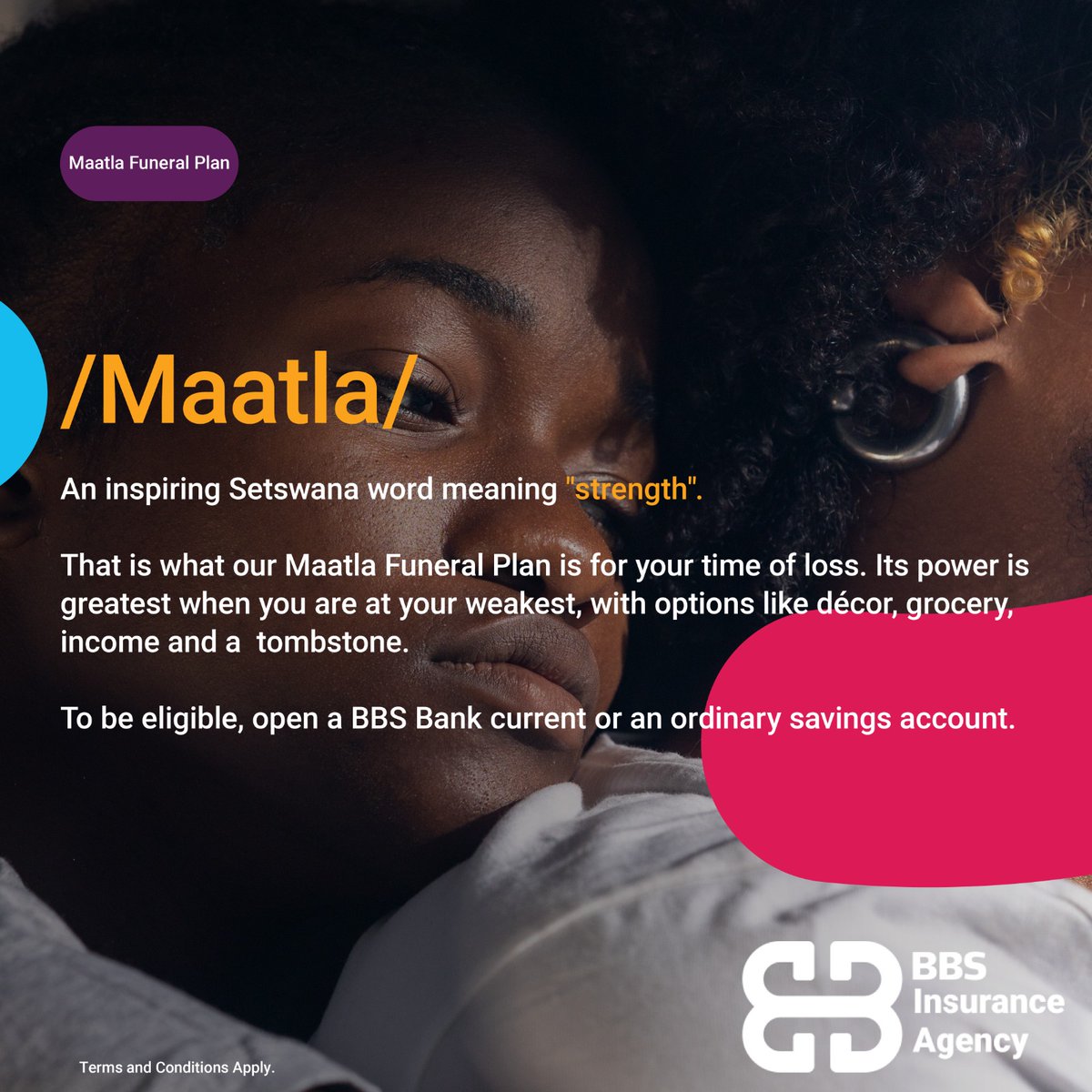BBS_BW's tweet photo. We would like to introduce Maatla Funeral Plan with BBS Insurance Agency, underwritten by Hollard! Giving you peace of mind for your loved ones with decor, grocery, income, and tombstone benefits.
#BBSBank #MaatlaFuneralPlan #BBSInsuranceAgency https://t.co/92RIzA1qJr