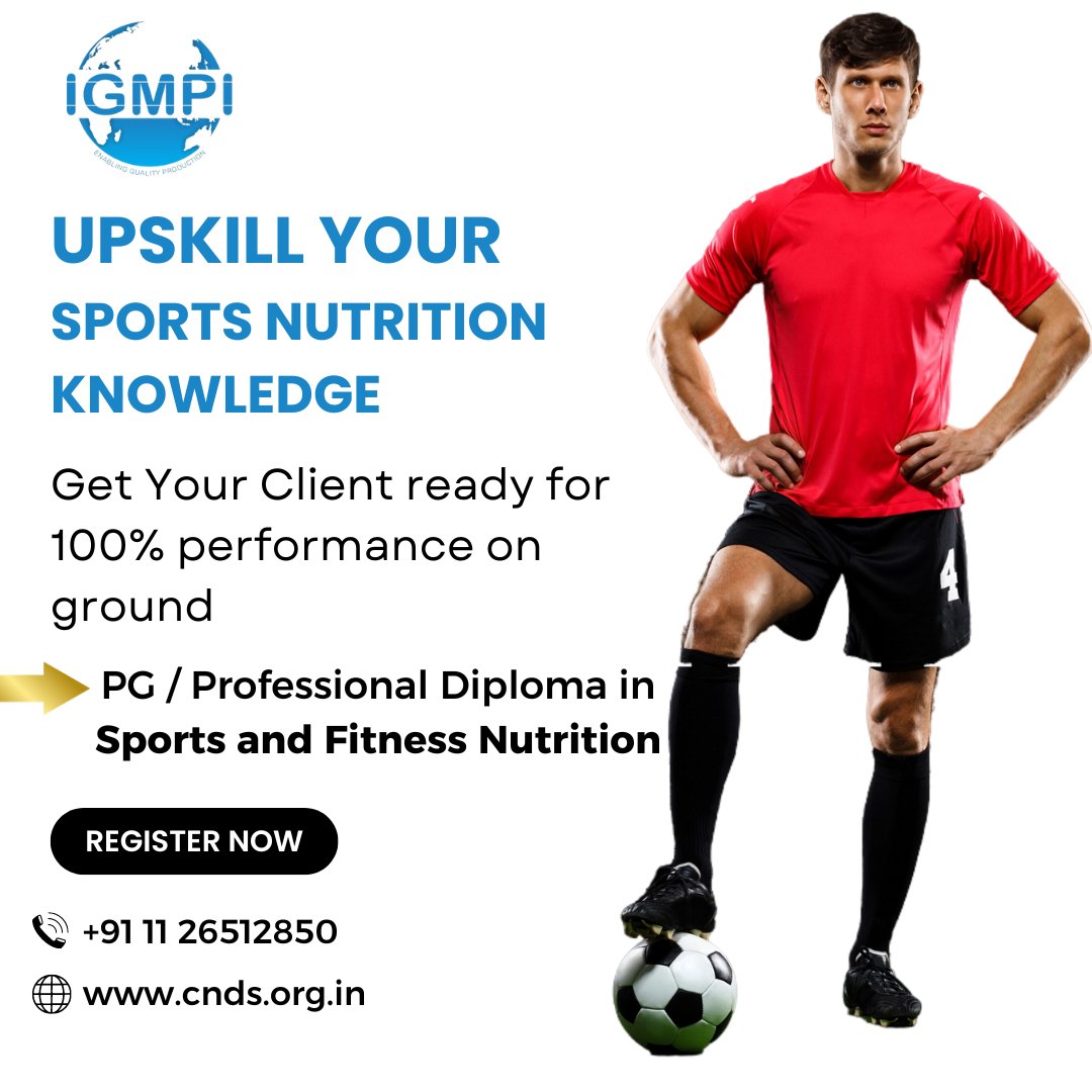 PG / Professional Diploma in Sports and Fitness Nutrition 
Check out our website cnds.org.in or call us on +91 11 26512850 

#nutrition #nutritioncoach #holisticnutrition #fitness #bodybuilding #gym #workout #healthy #fitnessmotivation #cnds #igmpi #delhi