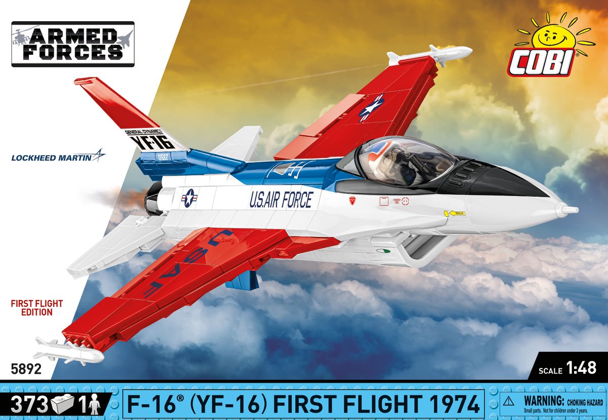 🇺🇸🔝🔥 F-16®️ (YF-16) FIRST FLIGHT 1974‼️
📆 Premiere: 07.2024,
✅ COBI-5892,
✅Lockheed Martin license!
✅ 373 parts,
✅ 1:48 scale,
✅ Length: 31 cm
✅ PAD PRINTED - only prints,
⚙️ MADE IN 🇵🇱🇪🇺
#F16 #YF16 #FightingFalcon