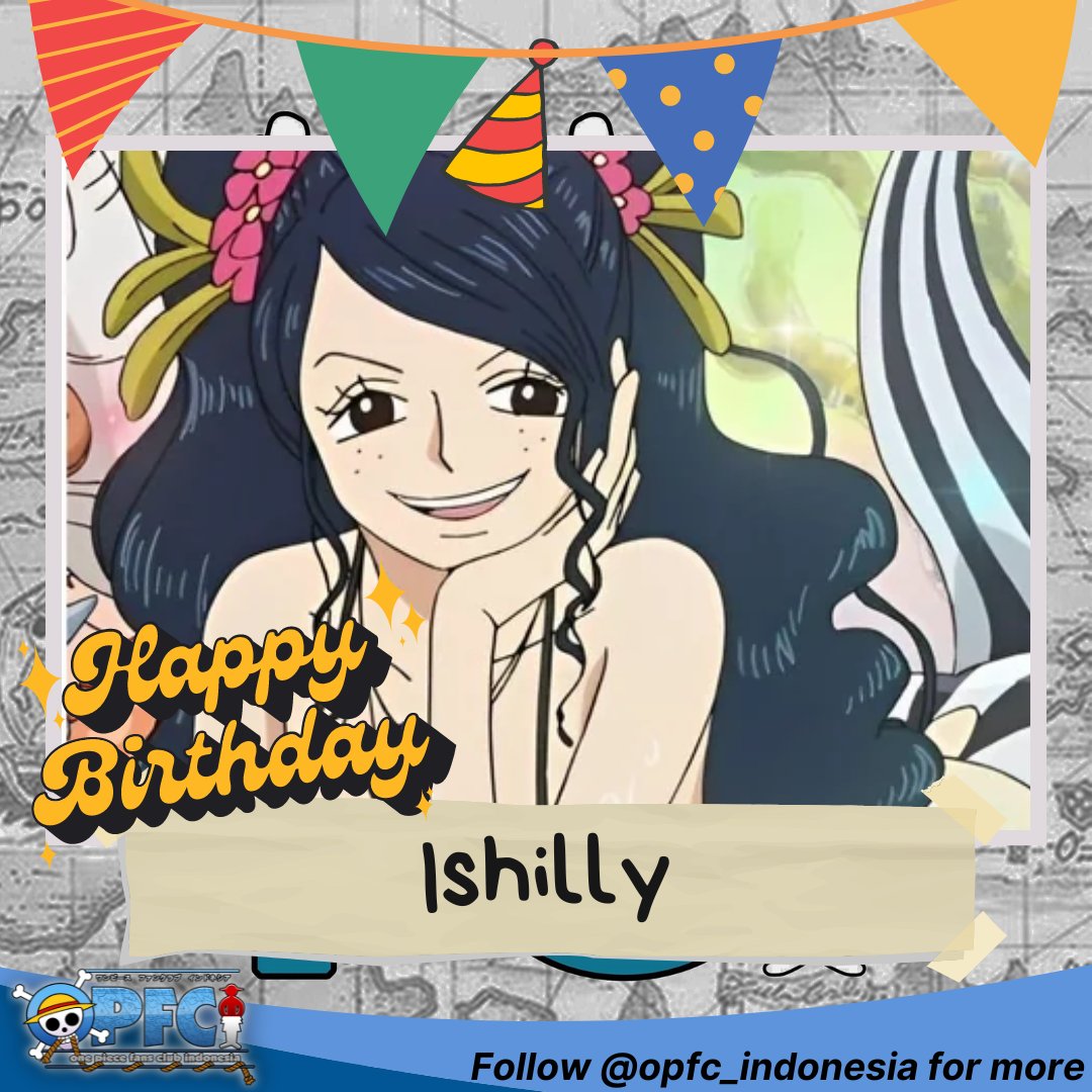 Happy Birthday!!

Karakter One Piece dengan tanggal lahir 4 Mei adalah
1. Shimotsuki Koushiro, guru Zoro di East Blue
2. Victoria Cindry
3. Ishilly, salah satu Duyung dari Mermaid Cafe

Apa ada yang barengan?

🥳🥳🥳

#onepiece
#onepiecebirthday