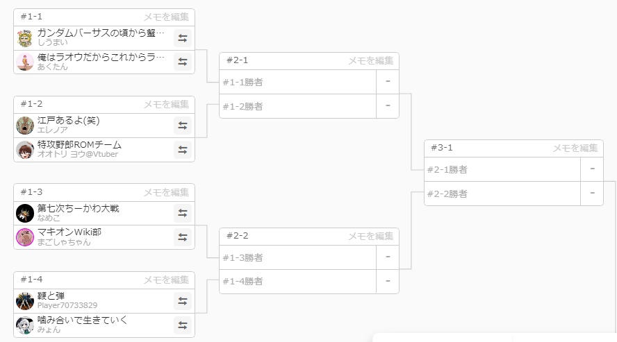 kaniki_exvs's tweet photo. 明日の #蟹るや杯 、トーナメント表が確定しました！
16チーム、64名の皆様にエントリーいただきました！ありがとうございます。 
配信は21時から！
優勝賞品として、プレミアアンチエイジング社様より #DUOmen 「ローション＆バームセット」が贈られます！ 
 #マキオン #マキオン大会 #PR https://t.co/bJ83vNGMr0
