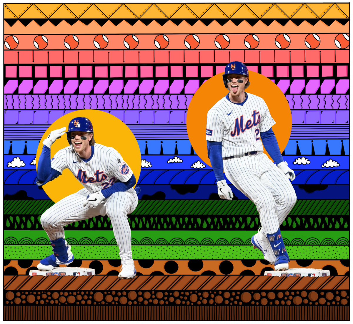 just finished some fun Brett Baty art 💙🧡 @Mets @StevenACohen2