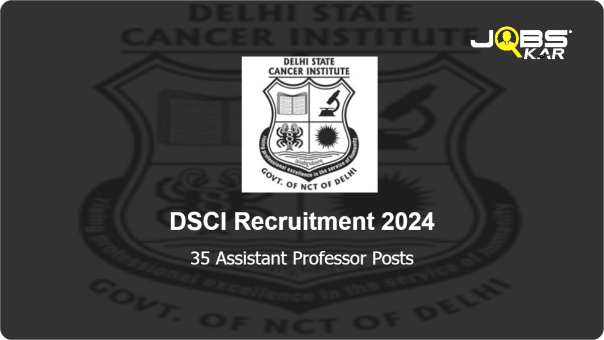 DSCI Recruitment 2024 - Apply for 35 Assistant Professor Posts | Salary: 1,01,500 | Last Date: 05/06/2024 | To Know more & apply click here ==> jobskar.com/j/aeii

#DSCI #Jobskarofficial #Jobskar