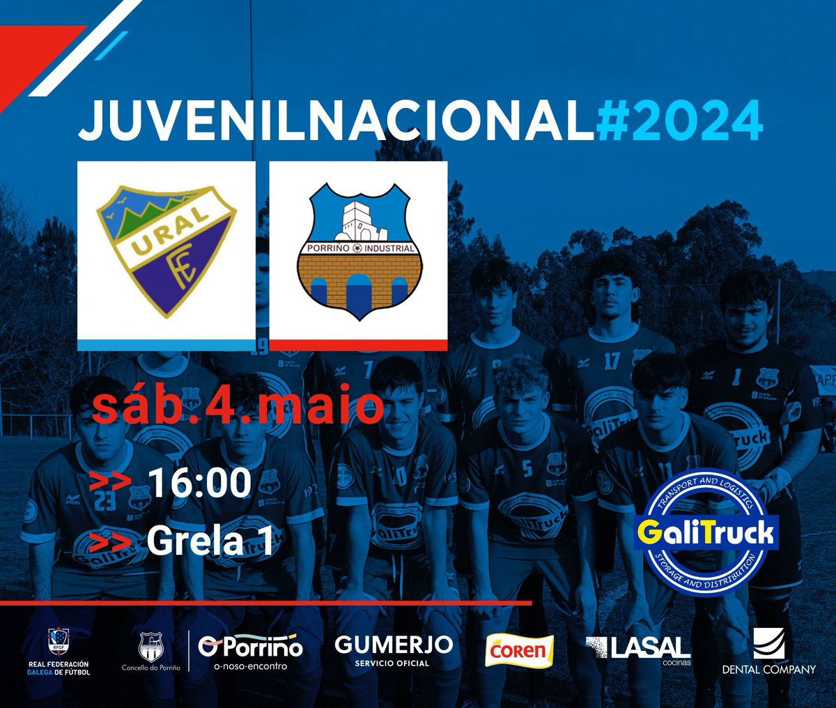 🏆 JUVENIL NACIONAL 🏆

📅 Sábado 4 de maio
🆚 <a href="/UralEspanol/">Ural-Español c.f.</a>
⏰ 16:00
🏟️ Grela 1

⚽🔥⚽🔥

#porriñoindustrialfc #ligajuvenilnacional #futgal