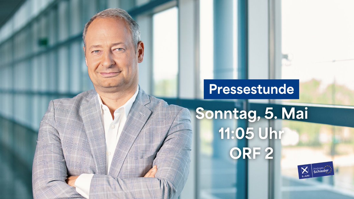 Schalt ein: Am Sonntag, 5. Mai bin ich um 11:05 Uhr in der #Pressestunde auf @ORF  2 👇🏼