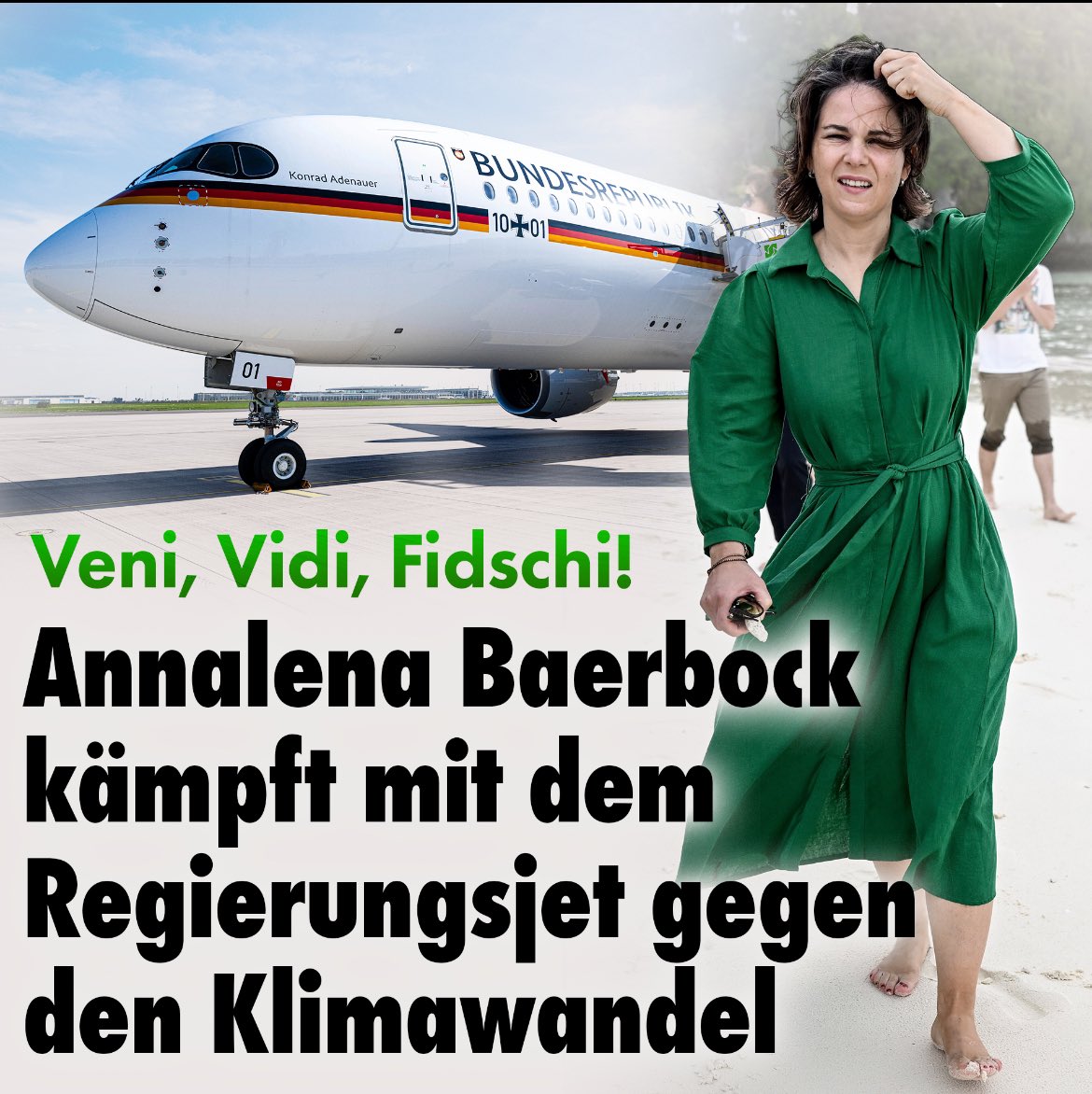 FIDSCHI IST SCHÖN❗️

Deshalb reist Annalena Baerbock jetzt zum 2. Mal dorthin.

Nächsten Mittwoch ist es wieder soweit, mit dem Regierungs-Jet in die Südsee auf Steuerzahlers Kosten.

Und damit sie nicht ganz so allein fliegen muss, nimmt sie auch wieder ihre Visagistin, ihren…