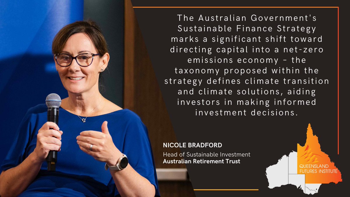 Nicole Bradford, Head of Sustainable Investment @‌Ausretiretrust, shared valuable insights on the Government's Sustainable Finance Strategy and its potential impact on investing in natural capital at Our Sustainable Future. Report and event replay here: bit.ly/3xjRXr2