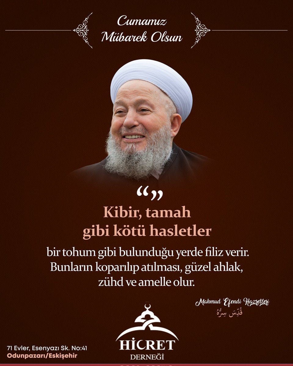 Cumamız Mübarek Olsun...

#cuma #mahmutefendihz 
#kurban #ismailaga #ismailağacami #mahmudefendihazretleri #mahmudefendihz #islam #iman #allah #peygamber #kuran #medrese #hafız #kurantalebeleri #eskişehir #odunpazarı #hicret #tarikat #tasavvuf #dinipaylaşımlar