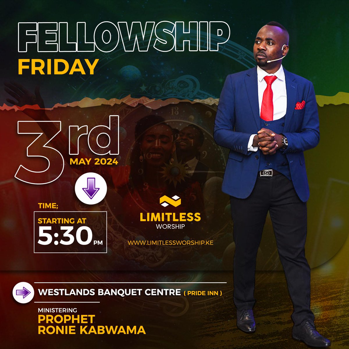 Leo. …come before Him with a limitless mindset. Let your mind not be pre-occupied but rather be greatly expected. That’s how you recieve and profit from the revelation of God. See you all at the BANQUET CENTER (Westlands). ❤️💪

#LimitlessWorship
#YearOfCrowning
#IAmLimitless