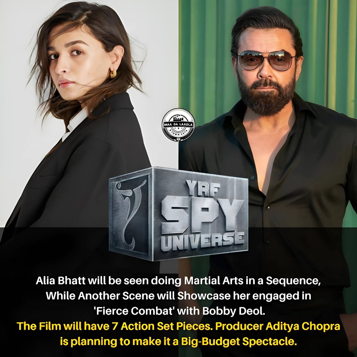Co-starring #Sharvari. Directed by #ShivRawail who recently directed YRF's #TheRailwayMen. 

The film is expected to go on floors in the second half of 2024. 🔥🔥🔥

#AliaBhatt #BobbyDeol #YRFSpyUniverse 

@aliaa08 @thedeol @SharvariWagh14