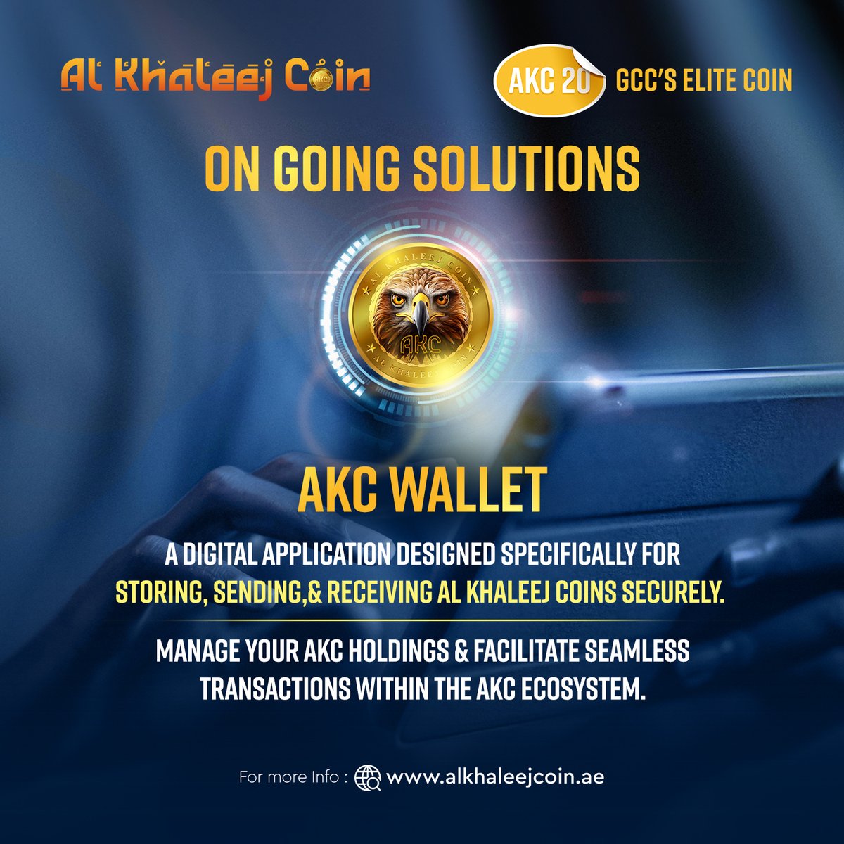 😎🌟Discover our ongoing solutions for seamless crypto management! 🔥Introducing the AKC Wallet, your secure hub for storing, sending, and receiving Al Khaleej Coins. #CryptoSolutions #AKCWallet #akc #alkhaleejcoin #elitecoin #gcccoin #cryptocoin #wallet