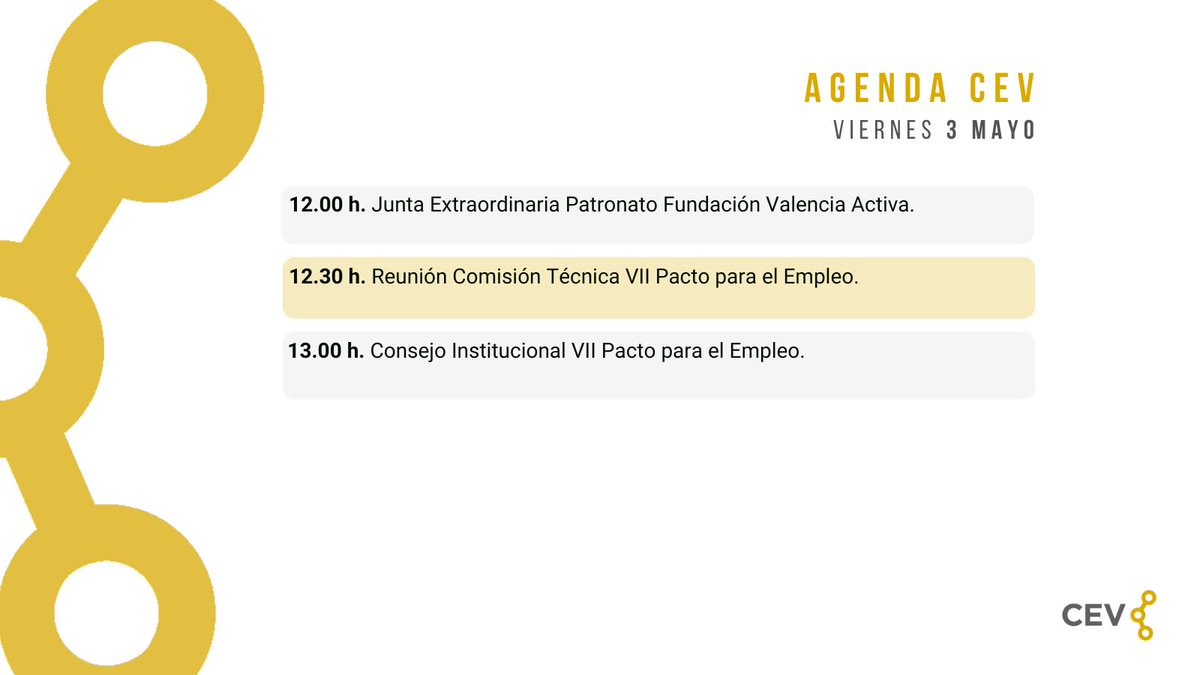 🗓️ ¡Buenos días! Agenda de la #CEV para hoy👇