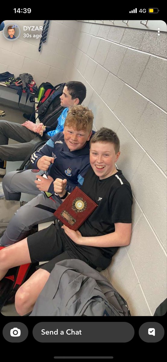 Congratulation to Darragh and Jamie from our u14s who were delighted to win their Leinster Shield Final with @ClonkeenSchool - a great bunch of lads altogether! 😀