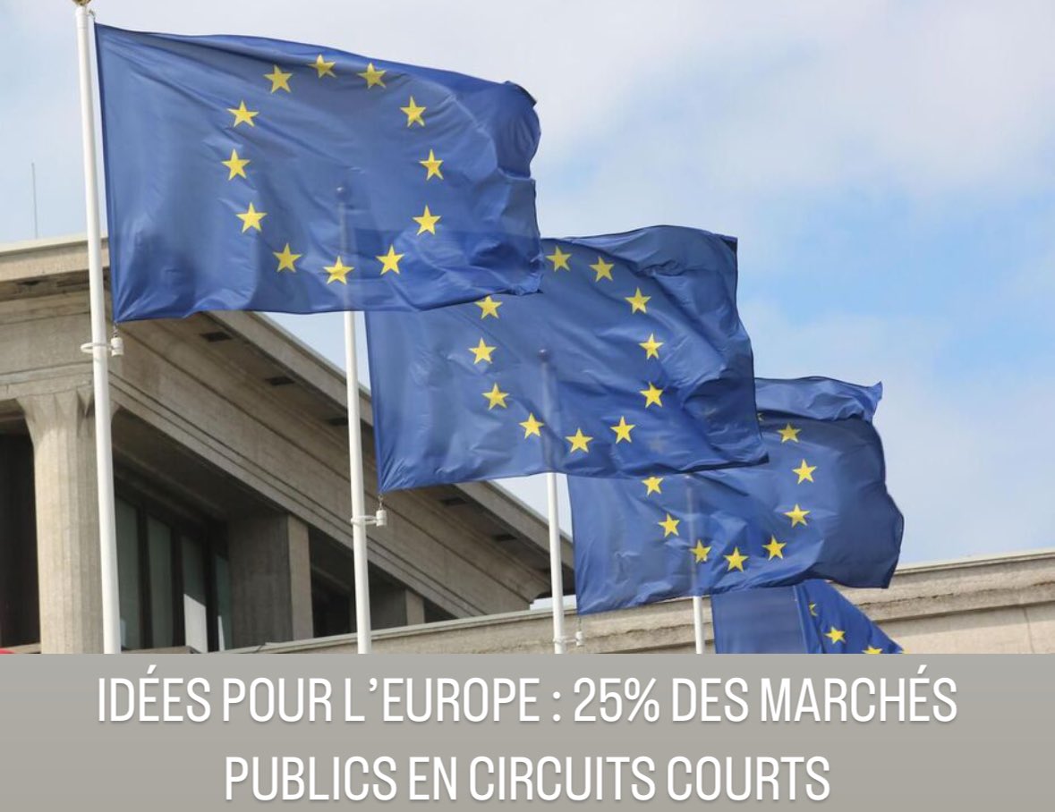 Pourquoi ne pas reprendre ce que font les États-Unis 🇺🇸 depuis …1933 ! A savoir réserver une part des marchés publics de chaque pays d’Europe aux produits nationaux afin de favoriser les circuits courts. #madeinfrance