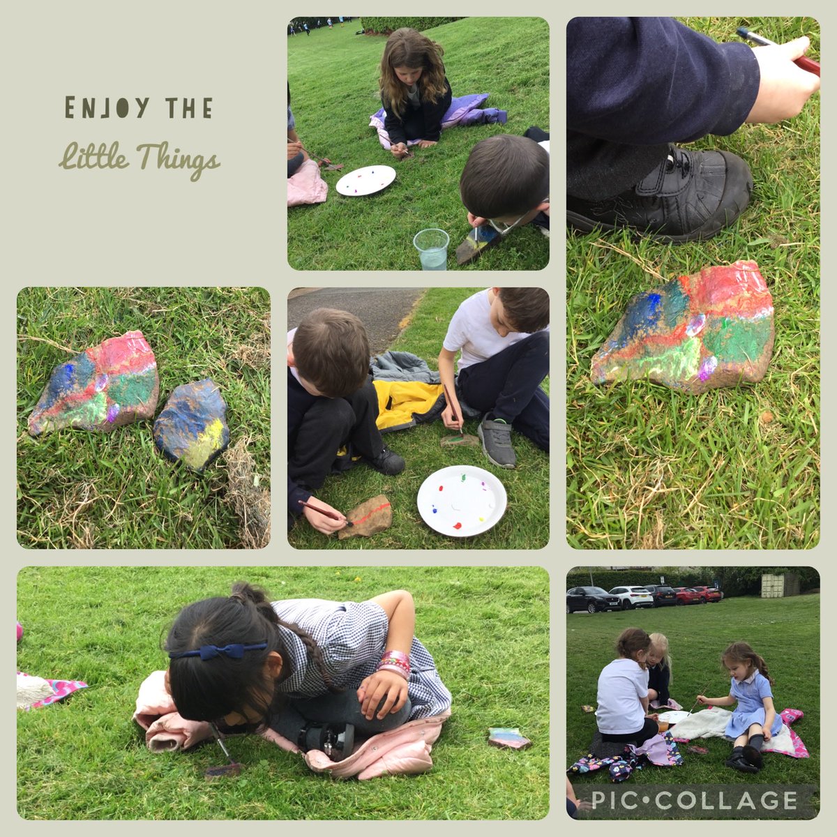 Positivity rocks! This week in well-being club, we enjoyed being outside in the fresh air and painting rocks. #wellbeingwednesday #TPA