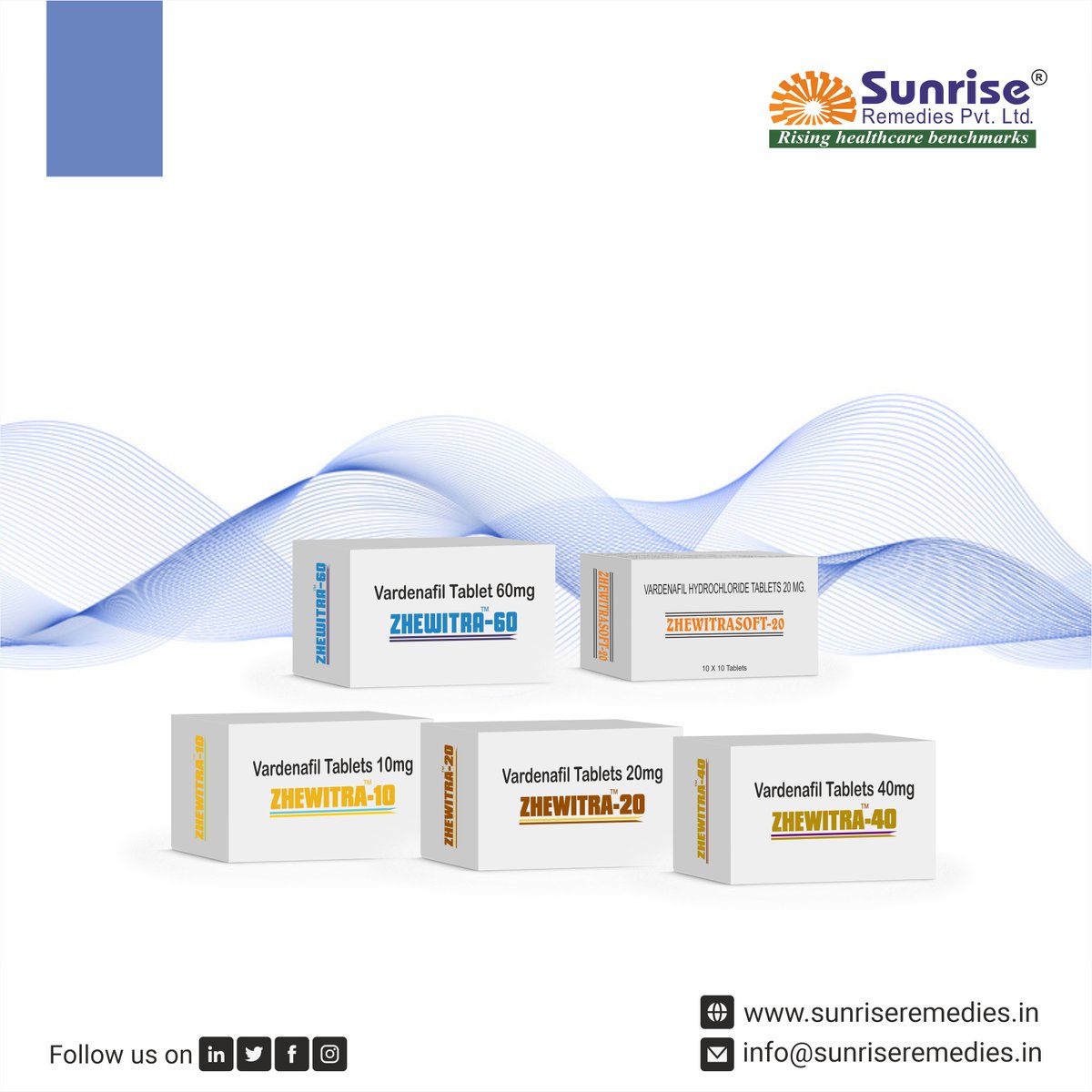 #Zhewitra Generic Vardenafil Most Popular Products From Sunrise Remedies Pvt. Ltd.

Read More: sunriseremedies.in/our-products/z…

#Zhewitra #Vardenafil #Dapoxetine #Dapoxetine #Udenafil #Tadalafil #Sildenafil #EDProducts #PEProducts #ManPowerProducts #Impotence #PharmaceuticalCompany