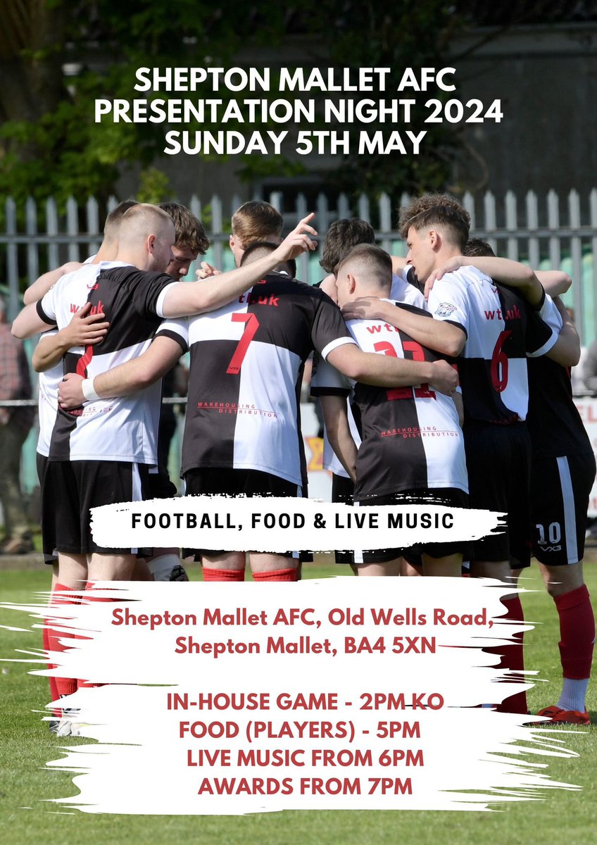 ⏰ 2 DAYS TO GO⏰ We hope to see as many supporters on Sunday as it’s presentation day! Live music from 6pm and awards start at 7pm🖤🤍 #towncalledmallet