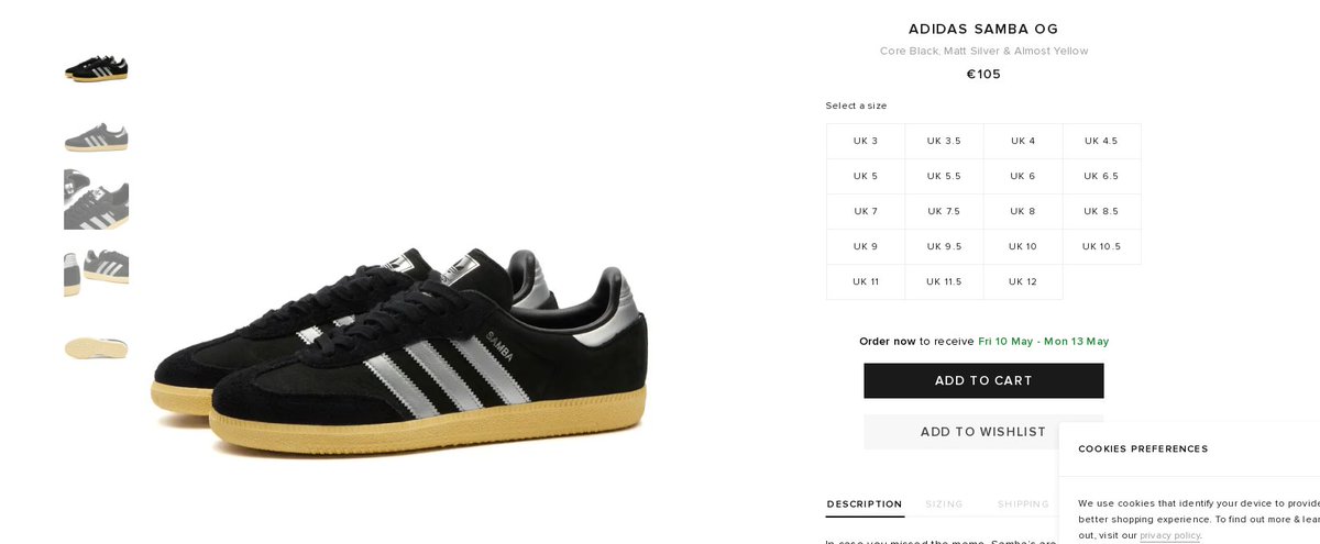 RESTOCK Adidas Samba Og on Endclothing

rflsnk.link/E4AddcVw