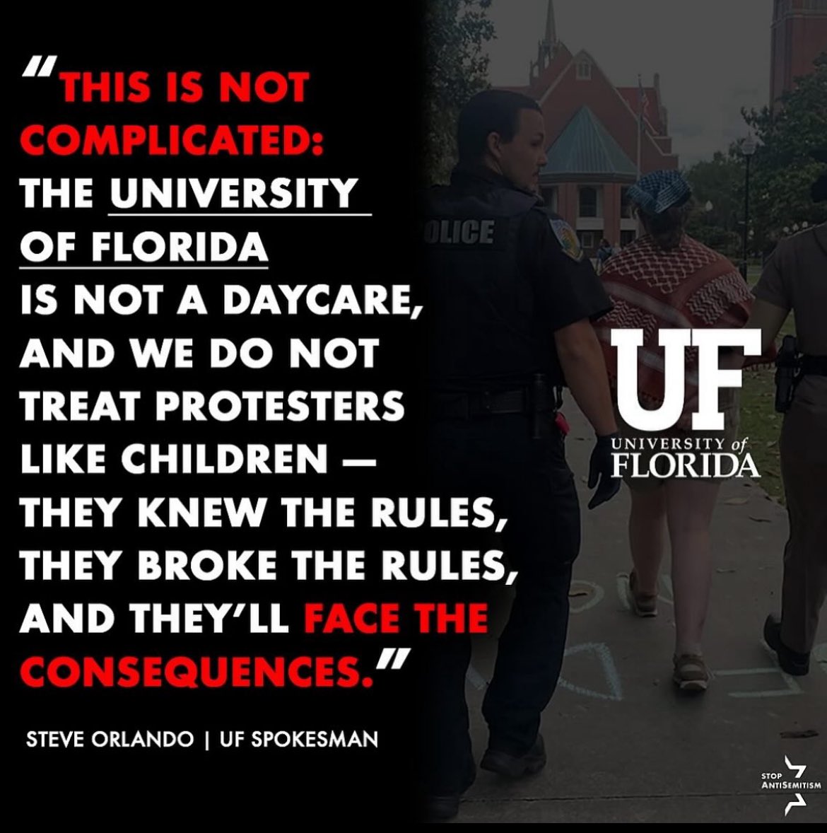 Glad to see @UF knows how to treat those who break rules. 

LifeLesson #4: Actions have consequences.