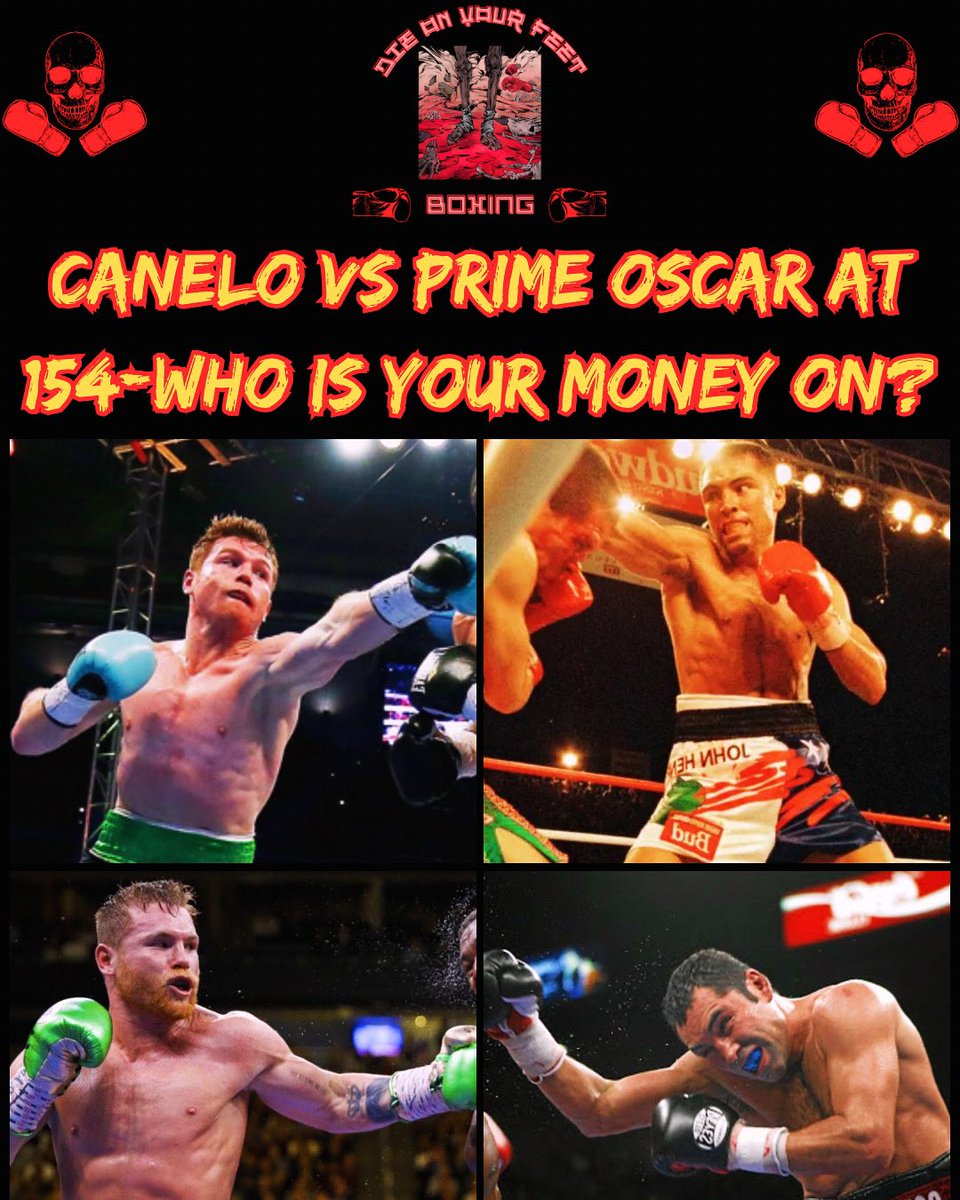 Canelo Vs Prime Oscar At 154-Who’s Your Money On?
Follow @die_on_yourfeet for the best in 🥊Boxing, 👊MMA,🦵Muay Thai, 🤼‍♀️Grappling, and all 🥋Combat Sports
#mma #boxing #boxinglife #boxeo #boxingvideos #knockouts #boxingday #ufc #fighter #fights #ko #boxinghype #boxingfans…