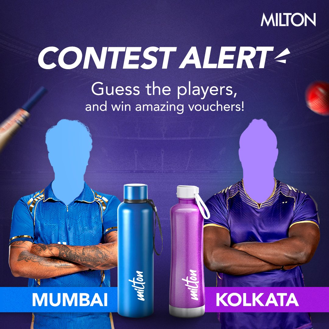 Join the Contest! Guess the player below 👀 🌟Follow @milton_homewares 🌟Stand a chance to win! 🌟Tag 3 friends (make sure they follow too) #ContestAlert #GuessthePlayer #MIvsKKR Click here for more details: bit.ly/3xs33KW bit.ly/4aNDYZ1
