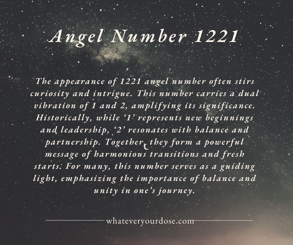 '1221: Reflect, release, realign. A powerful prompt from the universe to close old doors before stepping confidently into new beginnings. #AngelNumber #NewBeginnings'