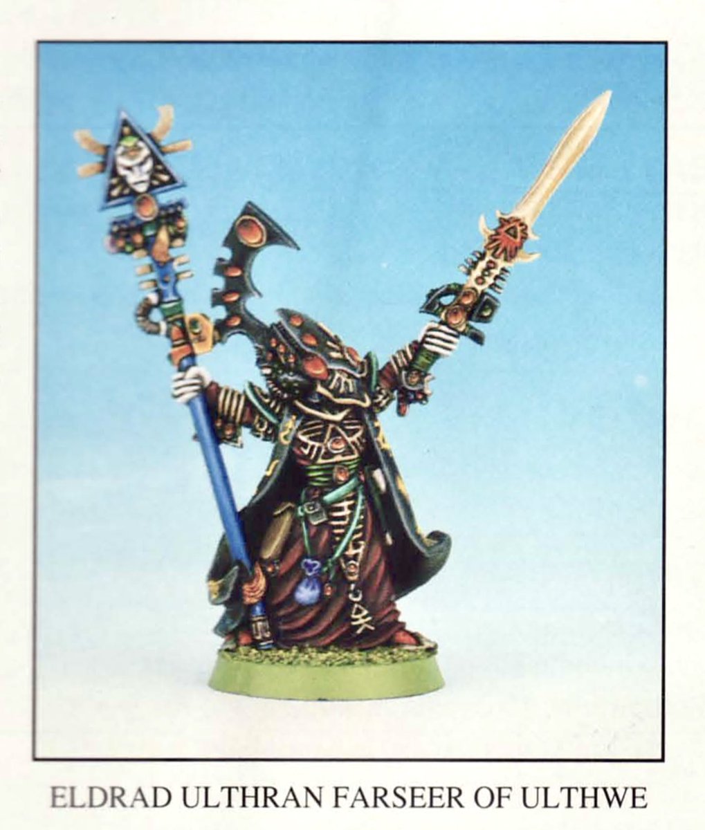 The OG Eldrad ulthran miniature. I think this is fantastic although I never had one myself. How about you guys? Did any of you have him?
.
#oldhammer #aeldari #warhammercommunity #warhammer40k #40k