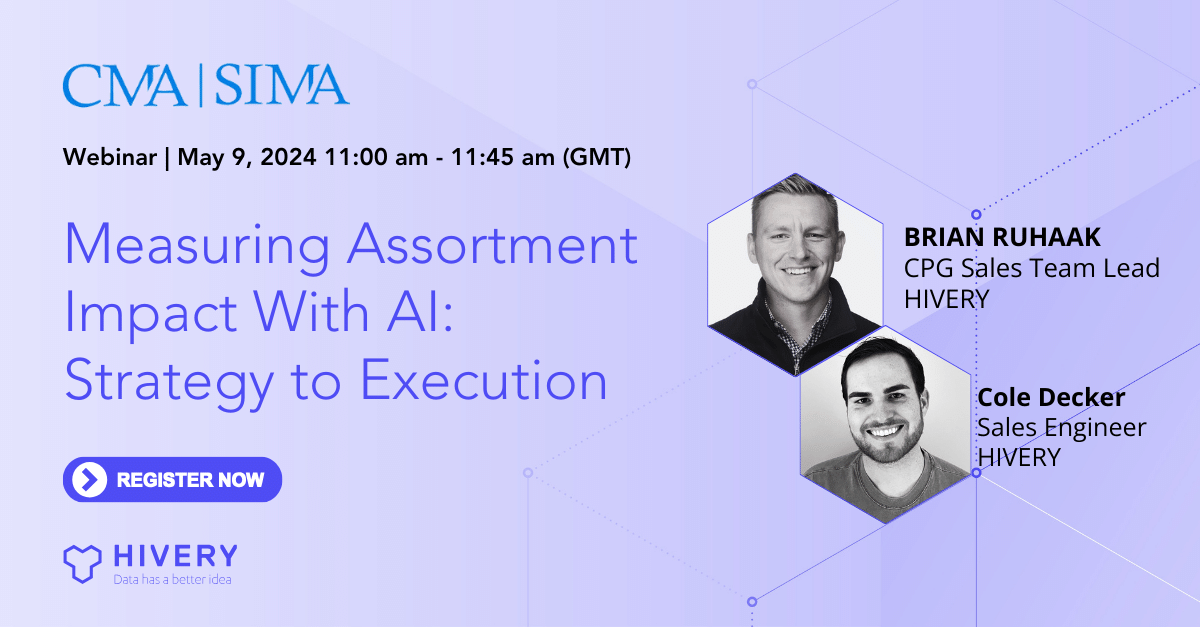 Learn to use data for decision-making. Join an interactive CMA-hosted webinar to anticipate the financial impacts of store assortments, understand demand transfer, and simulate outcomes of new launches.
tinyurl.com/cmahivery

#CategoryManagement #RetailAI #Webinar
