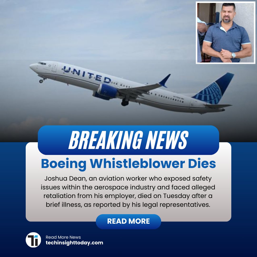 Read Full News: shorturl.at/aCKX2
.
.
.
.
#Boeingwhistleblower #aviationsafety #justiceforjoshuadean #whistleblowerrights #737MAX #aerospaceethics #CorporateAccountability #EmployeeAdvocacy #SafetyFirst #SpeakUp