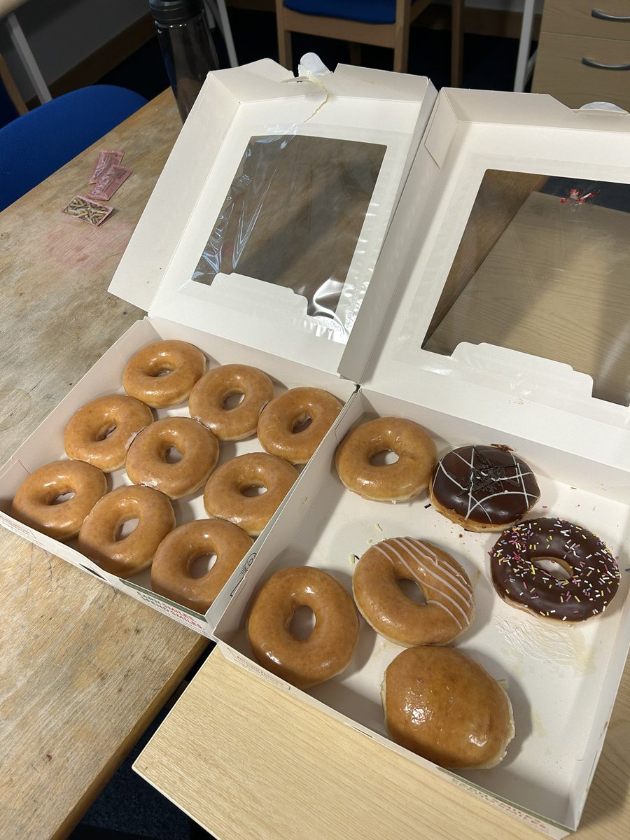 A very generous treat for the team this morning from one of our trainees They’re disappearing rapidly before our 0800 cancer MDT…