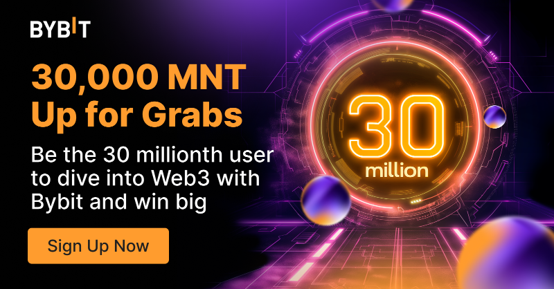 Bybit_Official's tweet photo. 30 Million Keys: Unlocks the Web3 World With Bybit and Win 30,000 MNT

Bybit is approaching 30m users! We're giving back to the community, here's 30k MNT Giveaway!

🔥 Click Sign Up to Join Now!

#Bybit