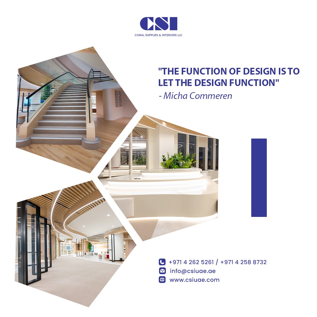 Where form meets function, true design excellence emerges. Every curve, color, and corner serves a purpose, creating spaces that are not only beautiful but brilliantly utilitarian.
Call us @ +971 4 2625261 / +971 4 2588732
#DesignThinking #FunctionalBeauty #ElegantUtility #CSIUAE