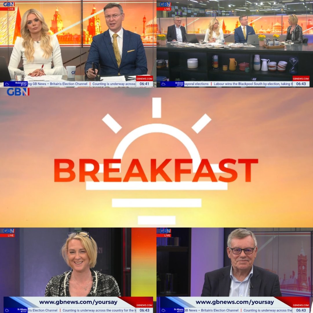 Good Morning and Happy Friday to all! On TV, Radio and Online; @NigelNelson and @claire_pearsall joins #BreakfastwithStephenandEllie now via @GBNEWS for the duo's Breakfast Paper Review. #GBNews #GBNewsBreakfast @elliecostelloTV @StephenGBNews @GBNUpdates
