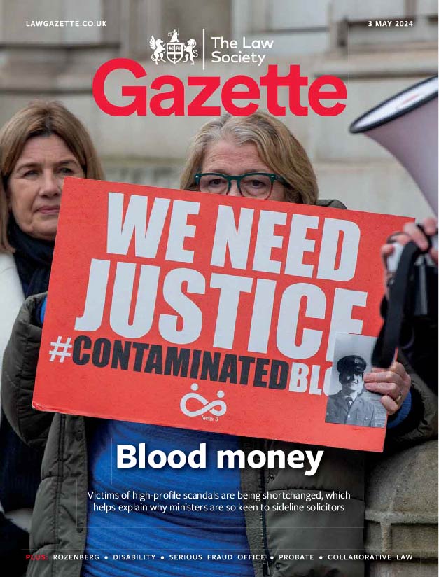 • Blood money • Victims of high-profile scandals are being shortchanged, which helps explain why ministers are so keen to sideline solicitors. Plus: @JoshuaRozenberg • Disability • SFO • Probate • Collaborative law - all in this week's Gazette 📰 edition.pagesuite.com/html5/reader/p…