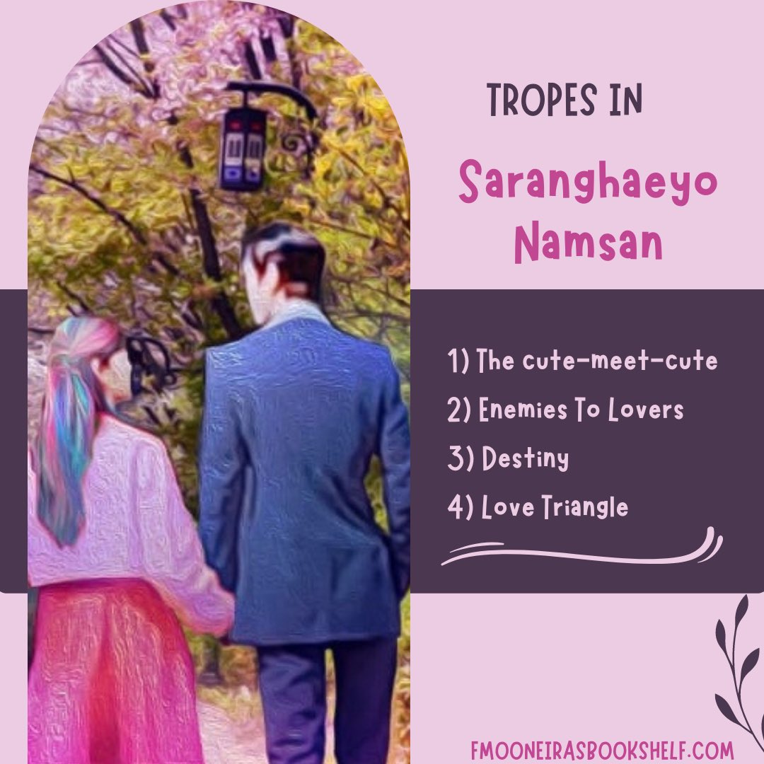 Check out the four tropes in Saranghaeyo Namsan 🌸🌸🌸🌸

#RomanceTropes #SaranghaeyoNamsan #FadimaMooneiraWriter👩🏻‍💻 #NewAdultRomance #RomanticComedy #SliceOfLife #Josei #NovelMelayu #NovelCinta #NovelIndie #NovelHipster #BookCommunity #BookTwitter #Booktwt