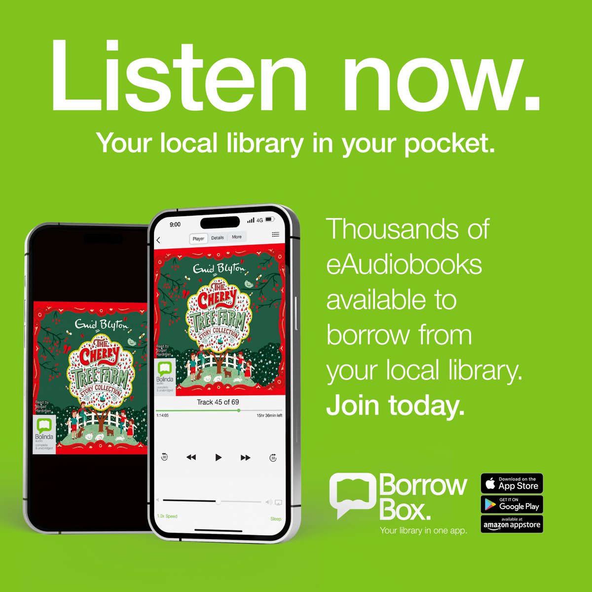 These #eaudiobooks are available to borrow now, with no waiting! Enjoy these and many more titles through the #BorrowBox library app.
northnorthants.gov.uk/eaudiobooks
westnorthants.gov.uk/eaudiobooks