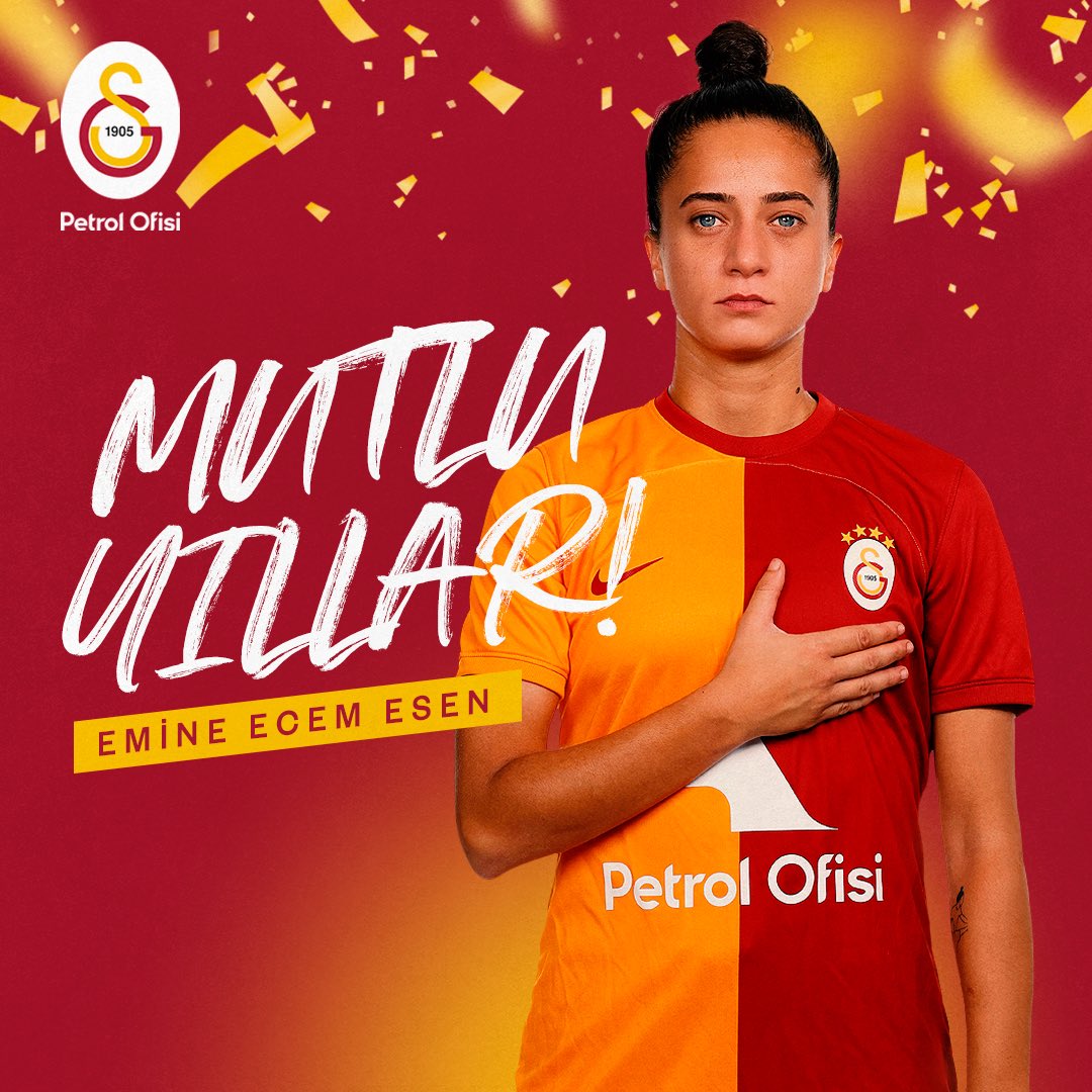 Bugün Galatasaray Petrol Ofisi Kadın Futbol Takımımızın kaptanı Emine Ecem Esen’in doğum günü. İyi ki doğdun @EcemEsen23! 🎂