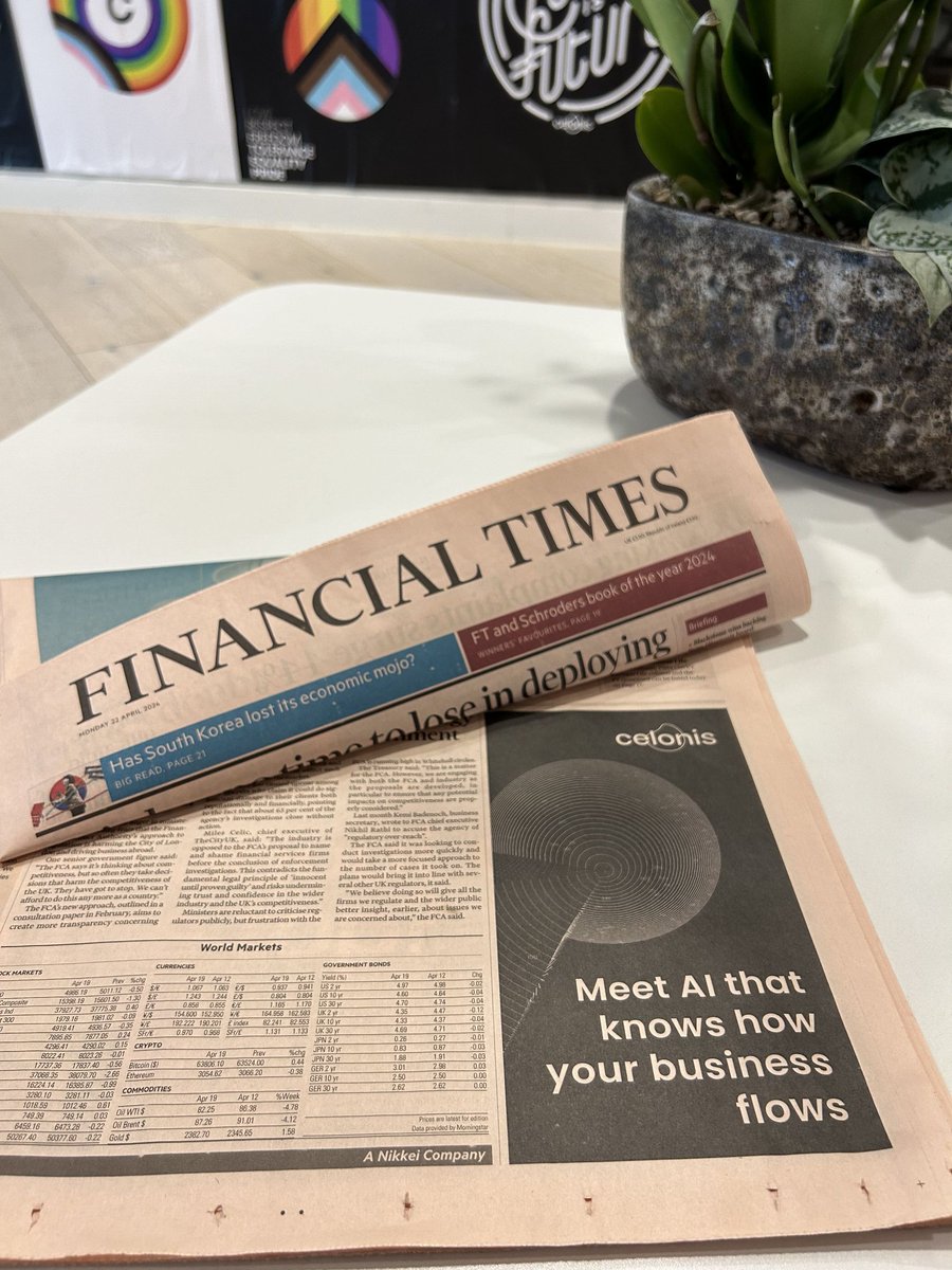 Front page material @Financial Times.