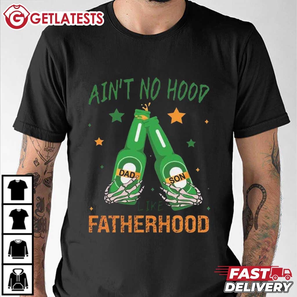 Ain't No Hood Like Fatherhood Dad and Son T-Shirt #fatherandson #getlatests #fathersdaygift getlatests.com/product/aint-n…