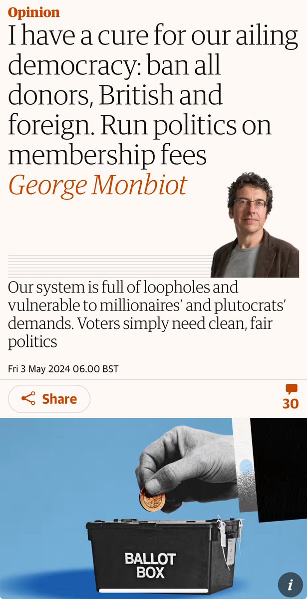 What happened when one of the two major parties ran politics on membership fees from members of the public rather than bungs from companies and bajillionaires, in exchange for contracts and tax fuckery, George. Did you and your colleagues love it and help out.