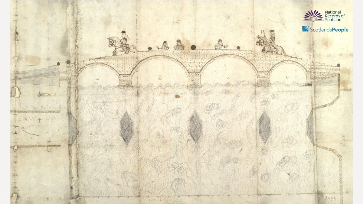 An architectural plan of a bridge proposed for Dumbarton in 1684.

Search thousands of Scottish maps, plans, surveys, technical drawings and much more in our collections for free using our research website @‌ScotlandsPeople 👇

bit.ly/MapsAndPlans