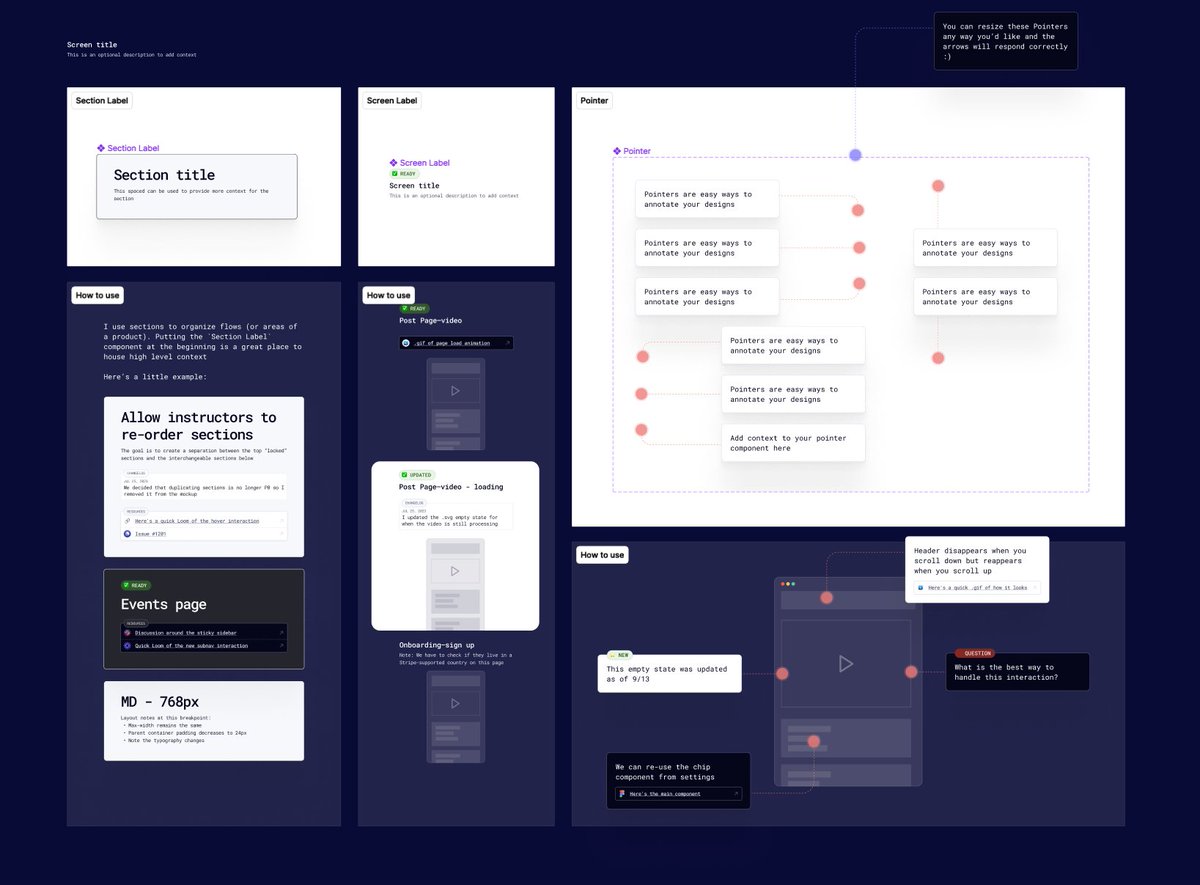 ⭐ This week's Figma community file you want to bookmark, trust me: Handoff Helpers 2.0, a free component library to help designers communicate more effectively in Figma Resource by @ridd_design: figma.com/community/file…