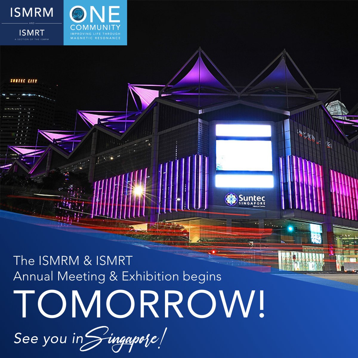 The ISMRM &amp; ISMRT Annual Meeting &amp; Exhibition begins TOMORROW!

#ISMRM2024 #ISMRT2024 #ISMRM #ISMRT #MRI #MR #MagneticResonance #Singapore #MedicalImaging